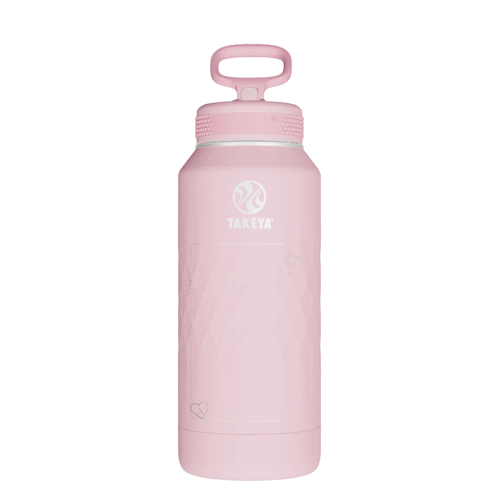 Takeya Sport Water Bottle - 32oz Peony Straw