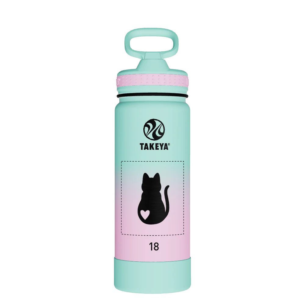 Takeya Actives Water Bottle With Straw Lid - 18oz Ombre Dream - Model 51392-TAKEYA-ACTIVES-WATER-BOTTLE-WITH-STRAW-LID-CUSTOMIZED-26-18OZ-OMBRE-DREAM