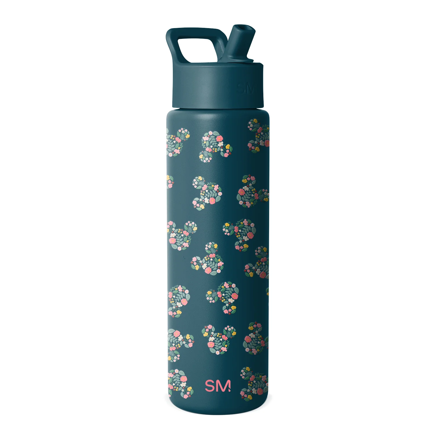 Simple Modern Summit Water Bottle with Straw Lid - 30oz Mickey Mouse Floral Riptide