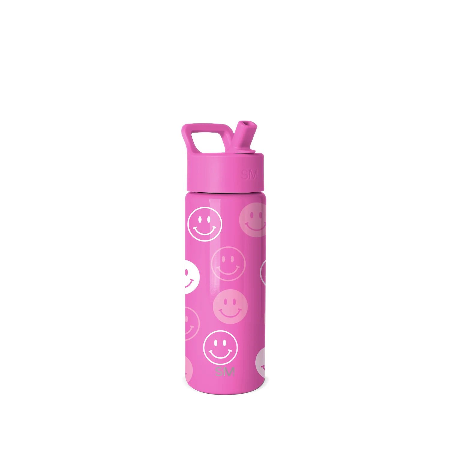 Simple Modern Summit Kids Water Bottle with Straw Lid - 18oz Pink Happy Faces