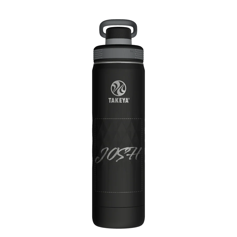 Takeya Sport Water Bottle - 22oz Obsidian Spout - Model 51315-TAKEYA-SPORT-WATER-BOTTLE-CUSTOMIZED-10-22OZ-OBSIDIAN-SPOUT