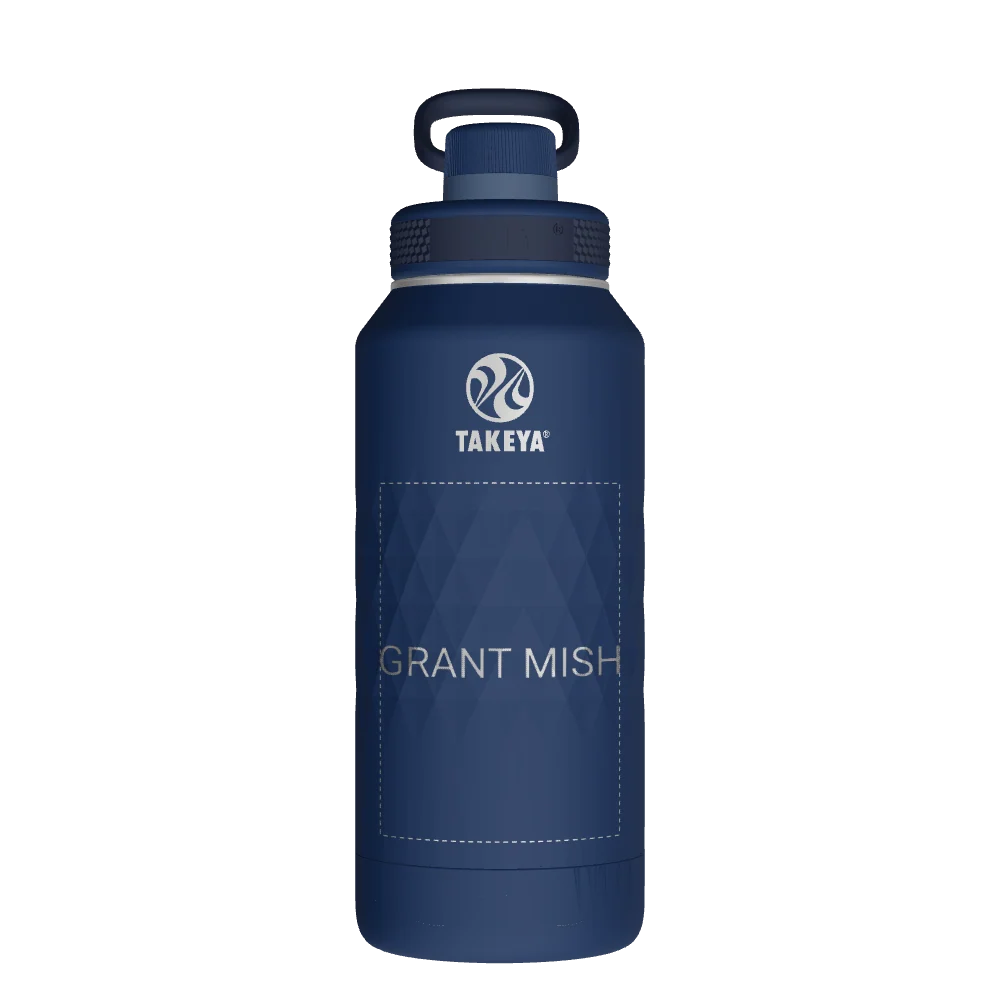 Takeya Sport Water Bottle - 32oz Indigo Spout - Model 51332-TAKEYA-SPORT-WATER-BOTTLE-CUSTOMIZED-307-32OZ-INDIGO-SPOUT