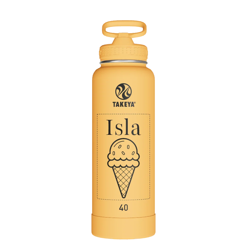Takeya Actives Water Bottle With Straw Lid - 40oz Honeycomb - Model 51306-TAKEYA-ACTIVES-WATER-BOTTLE-WITH-STRAW-LID-CUSTOMIZED-23-40OZ-HONEYCOMB