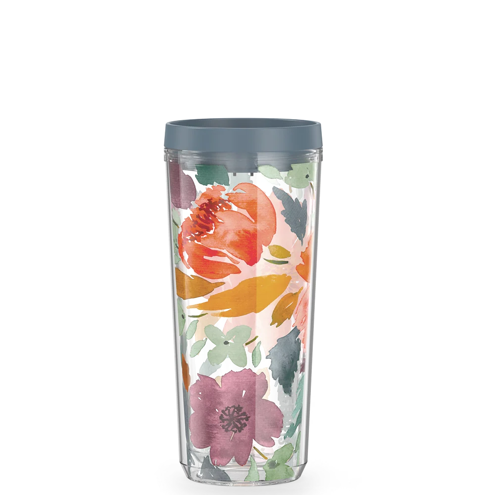 THERMOS 24oz Double Wall Tumbler Watercolor Floral