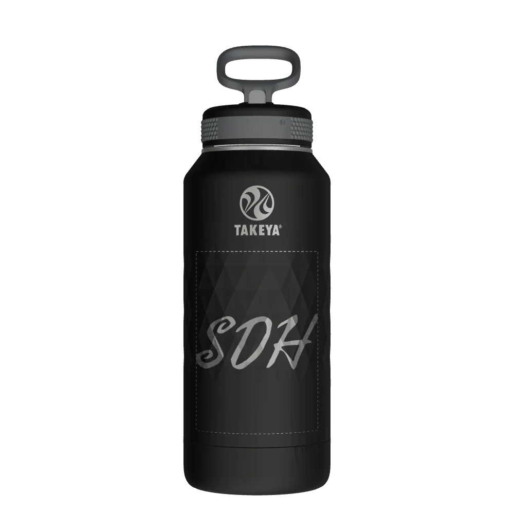 Takeya Sport Water Bottle - 32oz Obsidian Straw - Model 51339-TAKEYA-SPORT-WATER-BOTTLE-CUSTOMIZED-18-32OZ-OBSIDIAN-STRAW