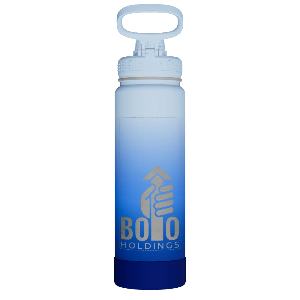 Takeya Actives Water Bottle With Spout Lid - 24oz Pacific Blue - Model 51396-TAKEYA-ACTIVES-WATER-BOTTLE-WITH-SPOUT-LID-CUSTOMIZED-414-24OZ-PACIFIC-BLUE