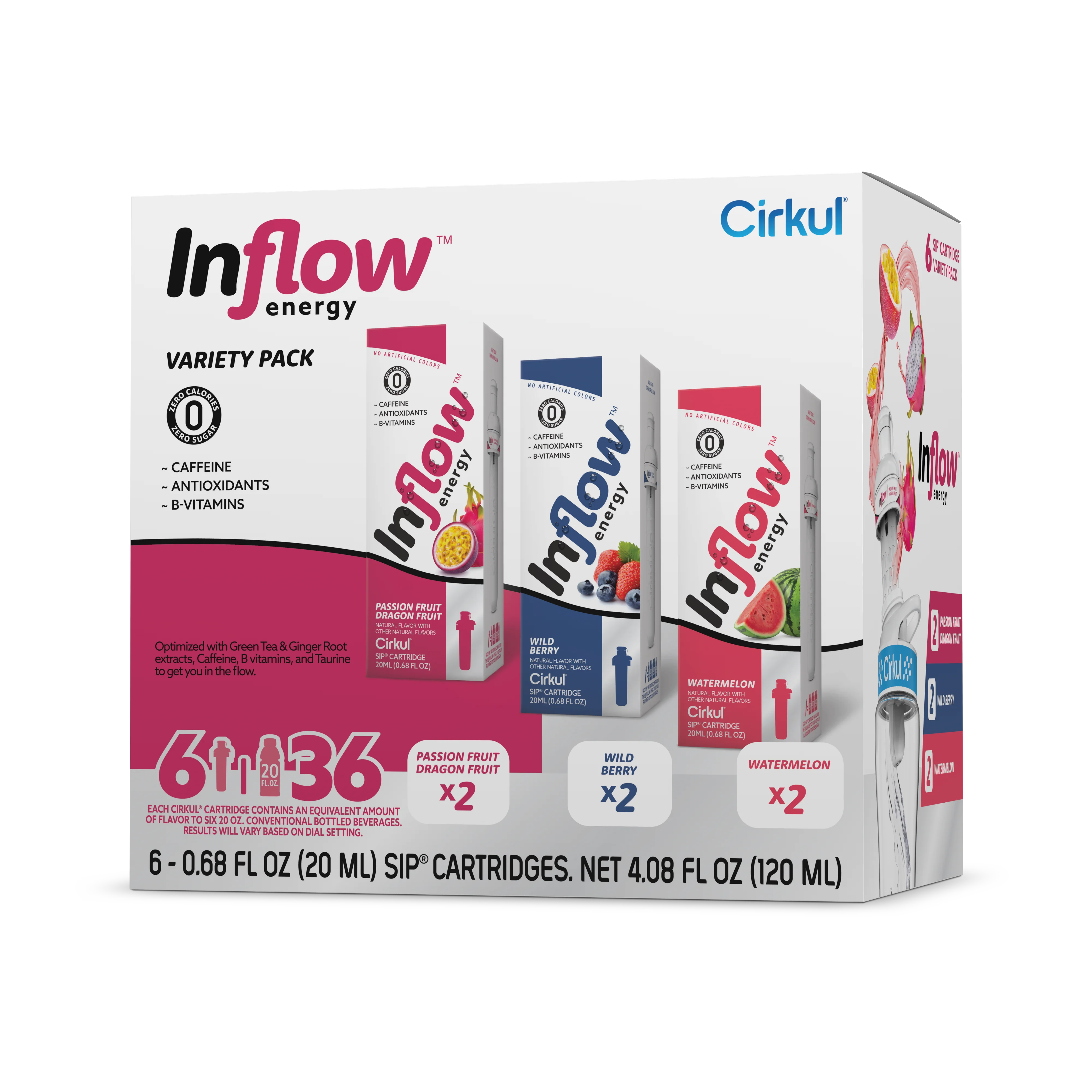 Cirkul Inflow Energy® 6-Pack Variety Pack