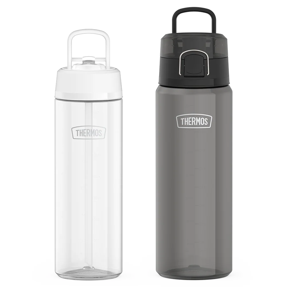 THERMOS 26oz Straw Lid & 32oz Spout Lid Tritan™ Water Bottle Bundle - Clear & Smoke