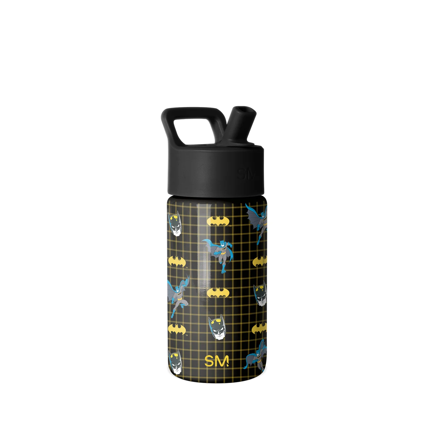 Simple Modern Summit Kids Water Bottle with Straw Lid - 14oz Batman Icons