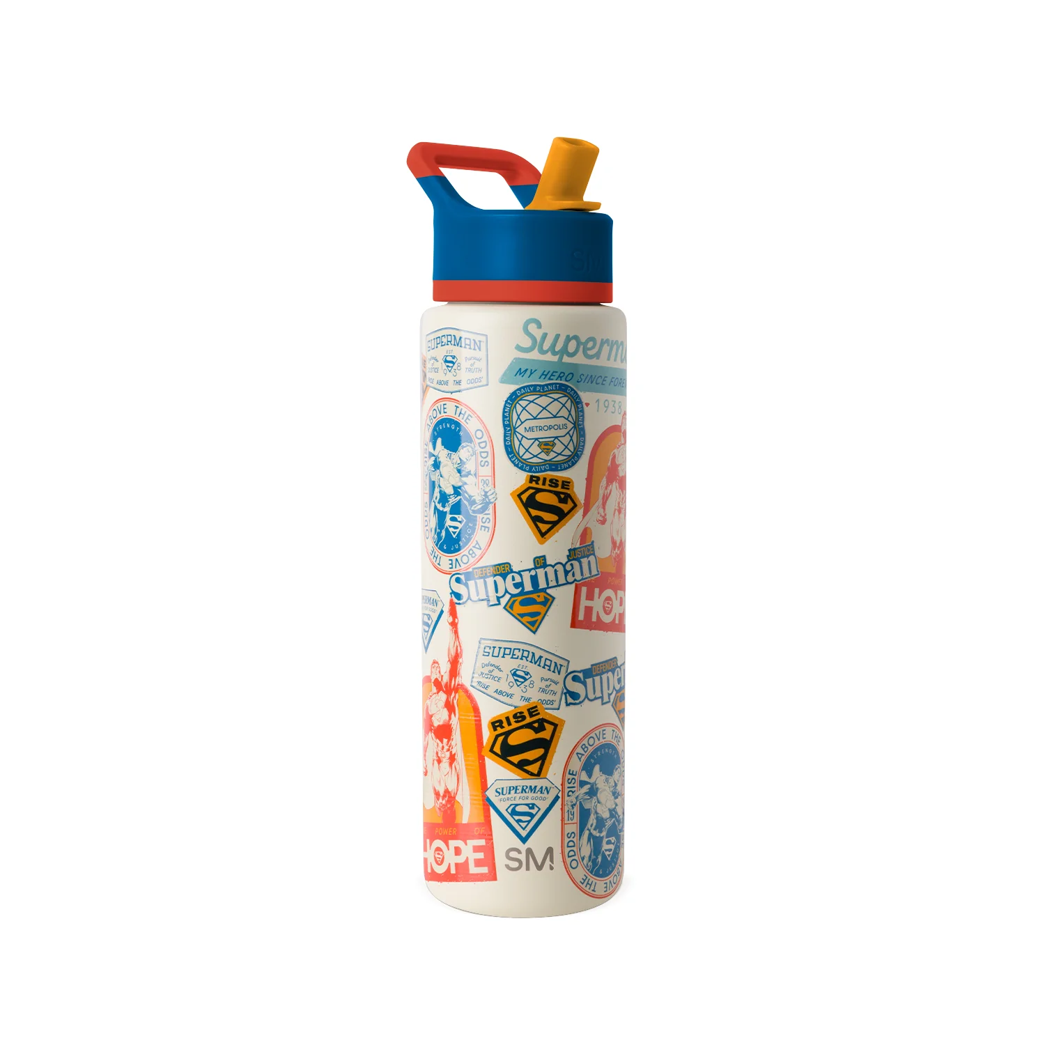 Simple Modern Summit Water Bottle with Straw Lid - 30oz Superman Up in the Sky
