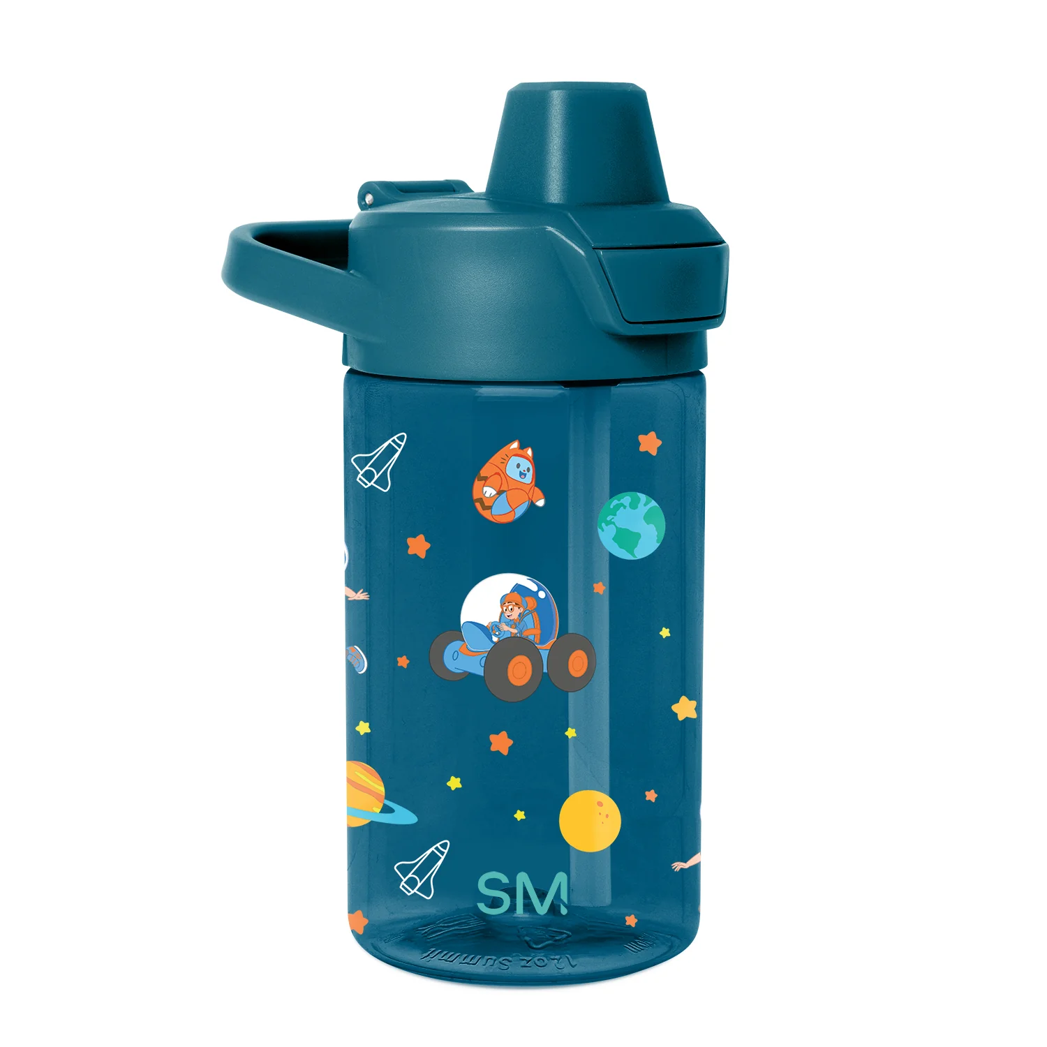Simple Modern Summit Kids Plastic Water Bottle with Simple Flip Straw Lid - 12oz Blippi Space