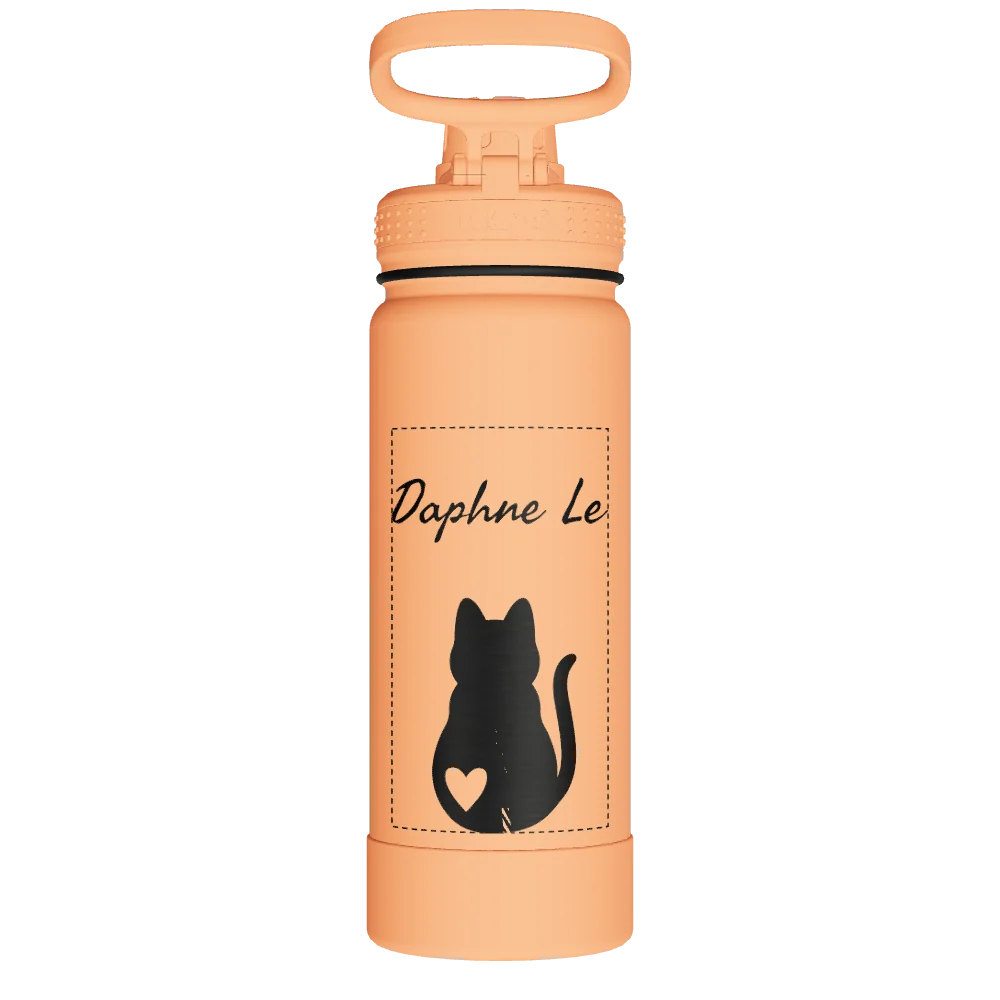 Takeya Actives Water Bottle With Spout Lid - 18oz Tart Orange - Model 51074-TAKEYA-ACTIVES-WATER-BOTTLE-WITH-SPOUT-LID-CUSTOMIZED-385-18OZ-TART-ORANGE