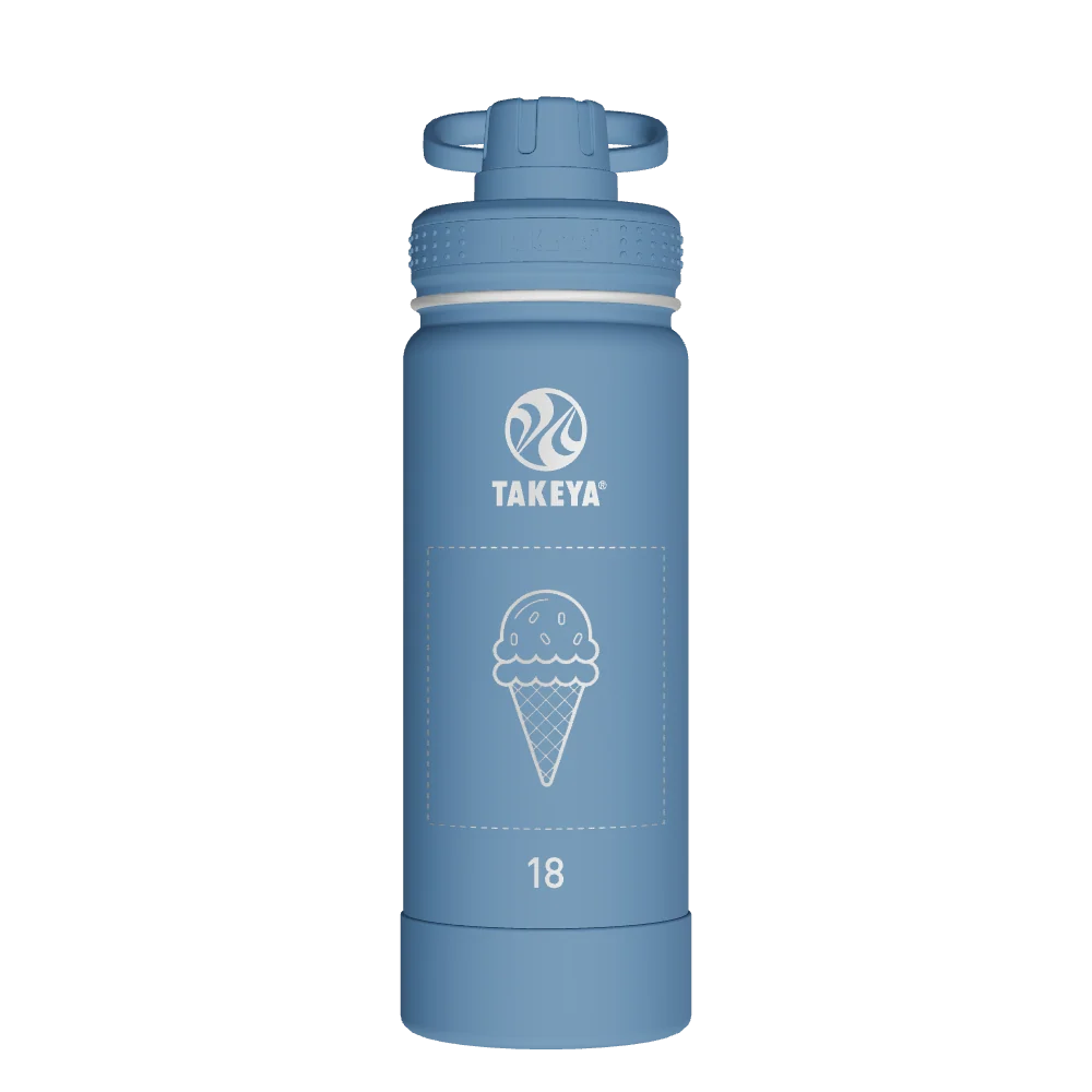 Takeya Actives Water Bottle With Spout Lid - 18oz Bluestone
