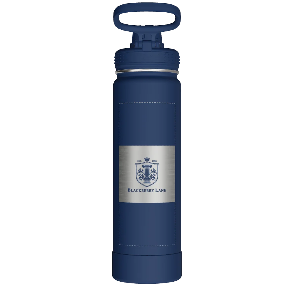 Takeya Actives Water Bottle With Spout Lid - 22oz Midnight - Model 50297-TAKEYA-ACTIVES-WATER-BOTTLE-WITH-SPOUT-LID-CUSTOMIZED-304-22OZ-MIDNIGHT