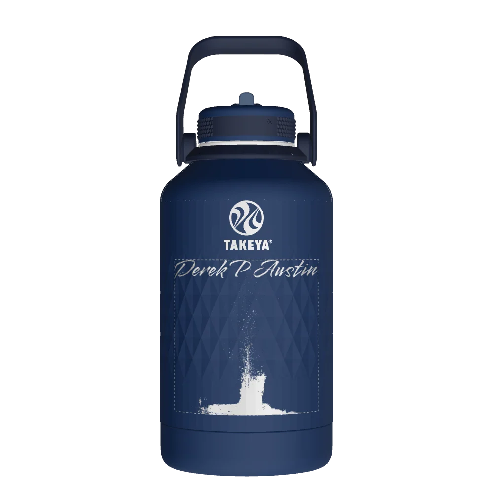 Takeya Sport Water Bottle - 64oz Indigo Straw - Model 51366-TAKEYA-SPORT-WATER-BOTTLE-CUSTOMIZED-135-64OZ-INDIGO-STRAW