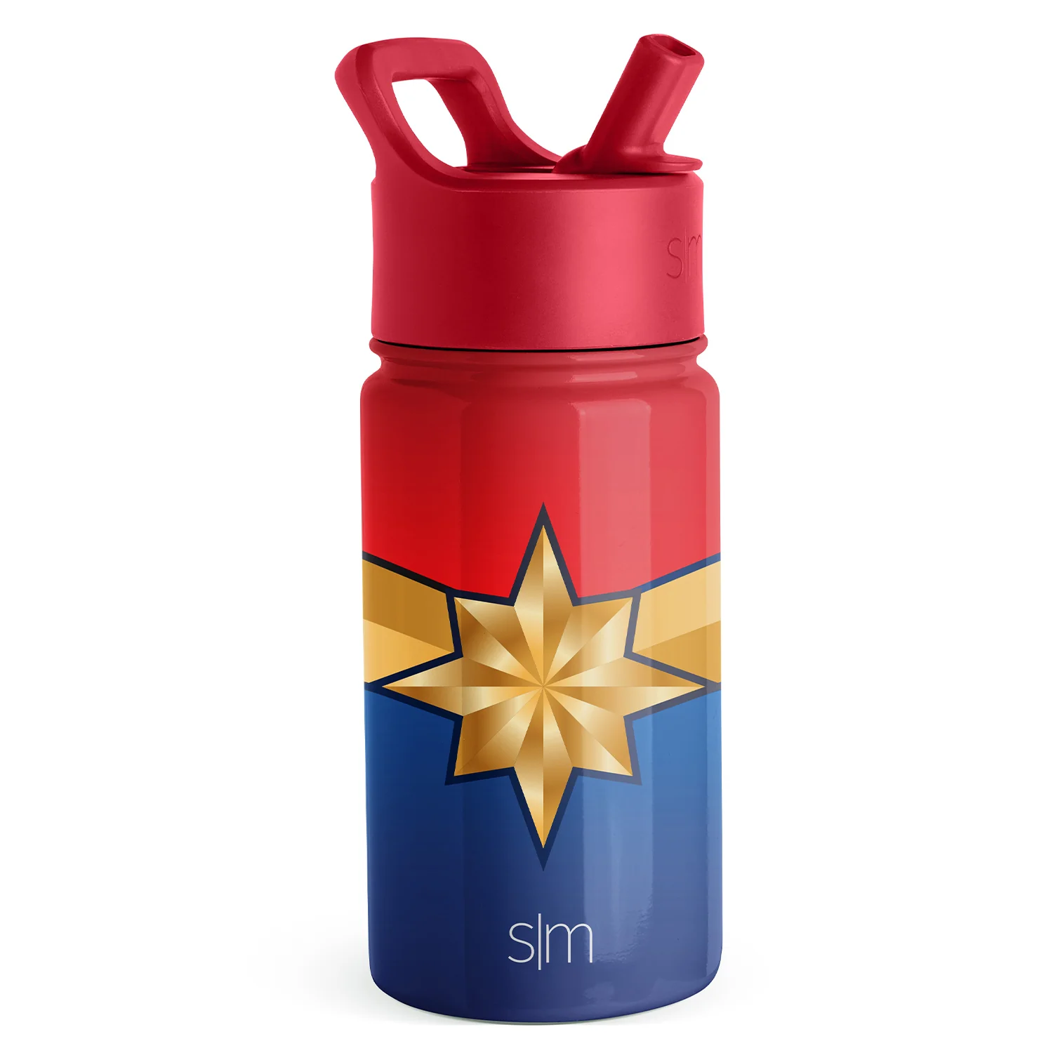 Simple Modern Summit Kids Water Bottle with Straw Lid - 14oz Captain Marvel