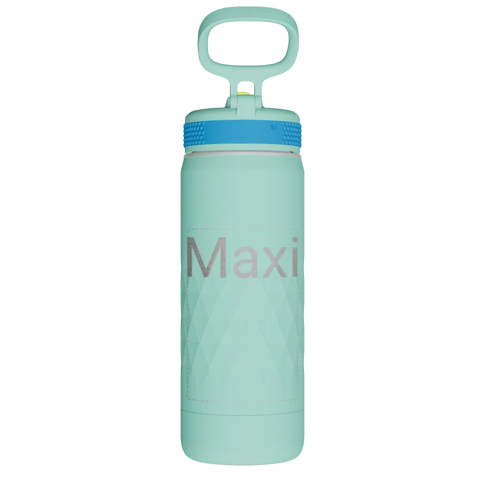 Takeya Kids Sport Water Bottle With Straw Lid - 18oz Brilliant Turquoise
