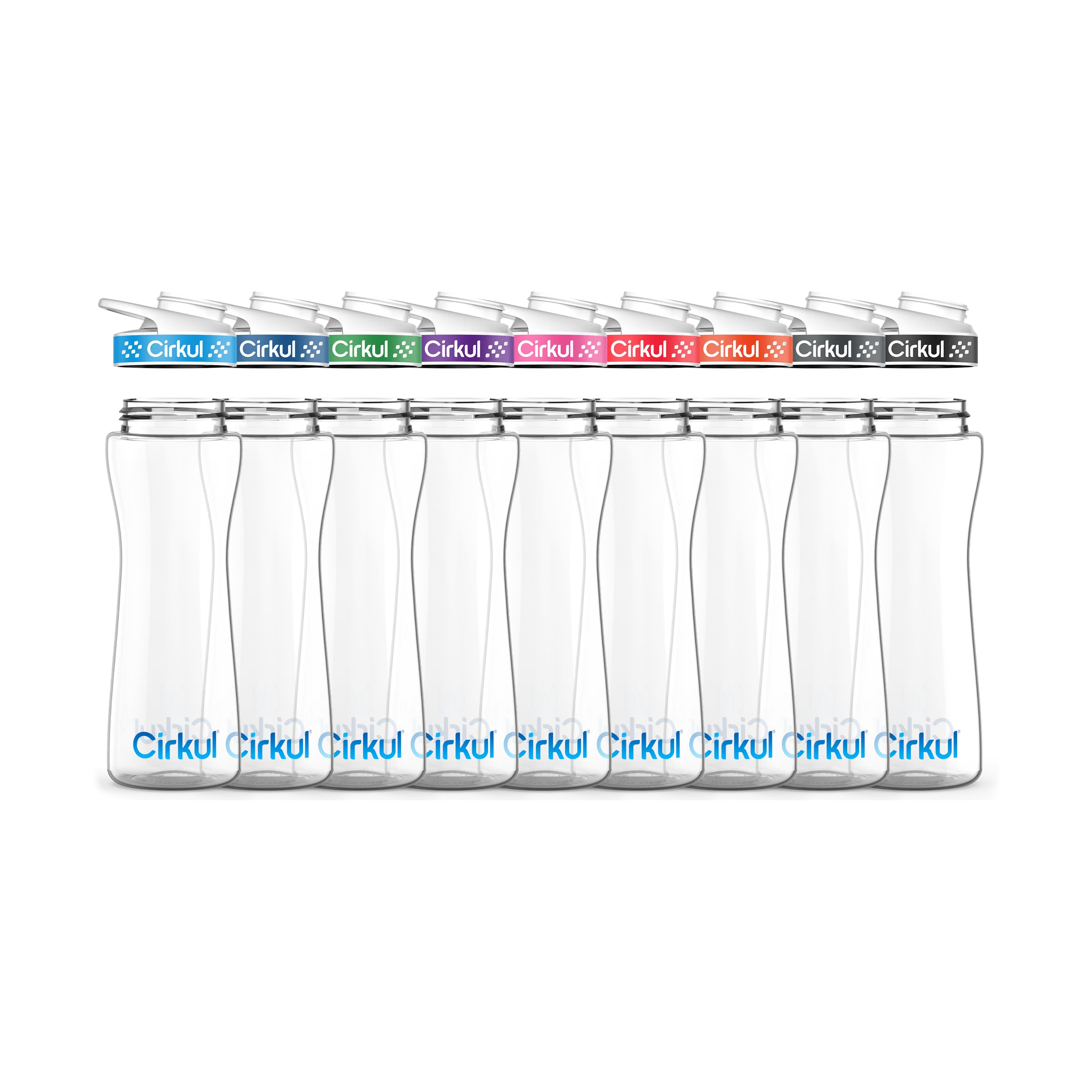 Cirkul 22oz. Plastic Bottle & Comfort Grip Lid - Model CIRKUL-22OZ-PLASTIC-BOTTLE-COMFORT-GRIP-LID-BLUE-41997901267034