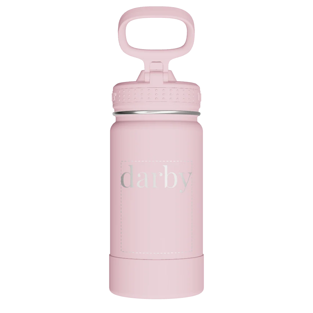Takeya Actives Kids Water Bottle With Straw Lid - 14oz Blush - Model 51141-TAKEYA-ACTIVES-KIDS-WATER-BOTTLE-WITH-STRAW-LID-CUSTOMIZED-38-14OZ-BLUSH