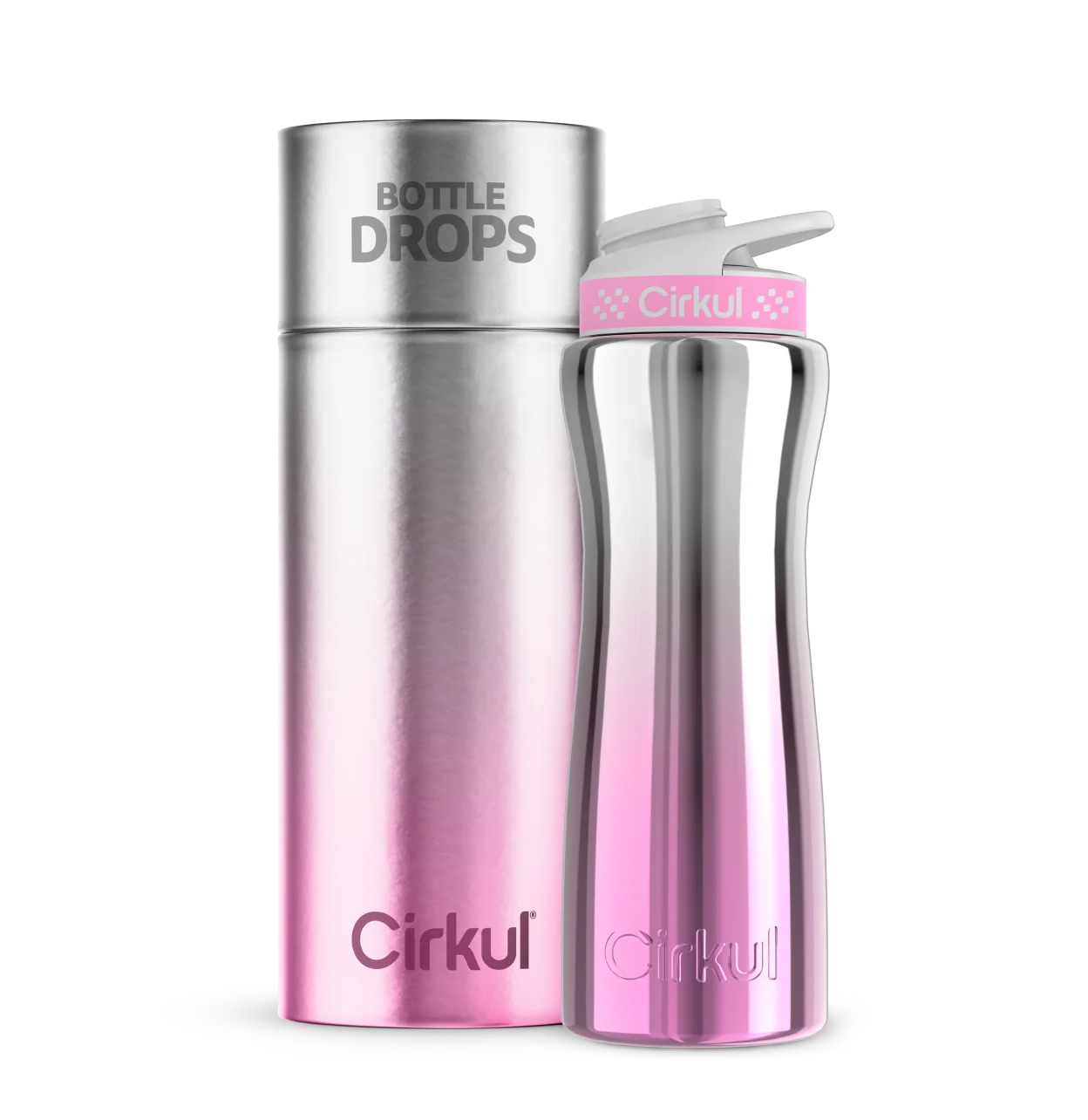 Cirkul Limited Edition: 22oz. Magenta DuoChrome Stainless Steel Bottle & Lid
