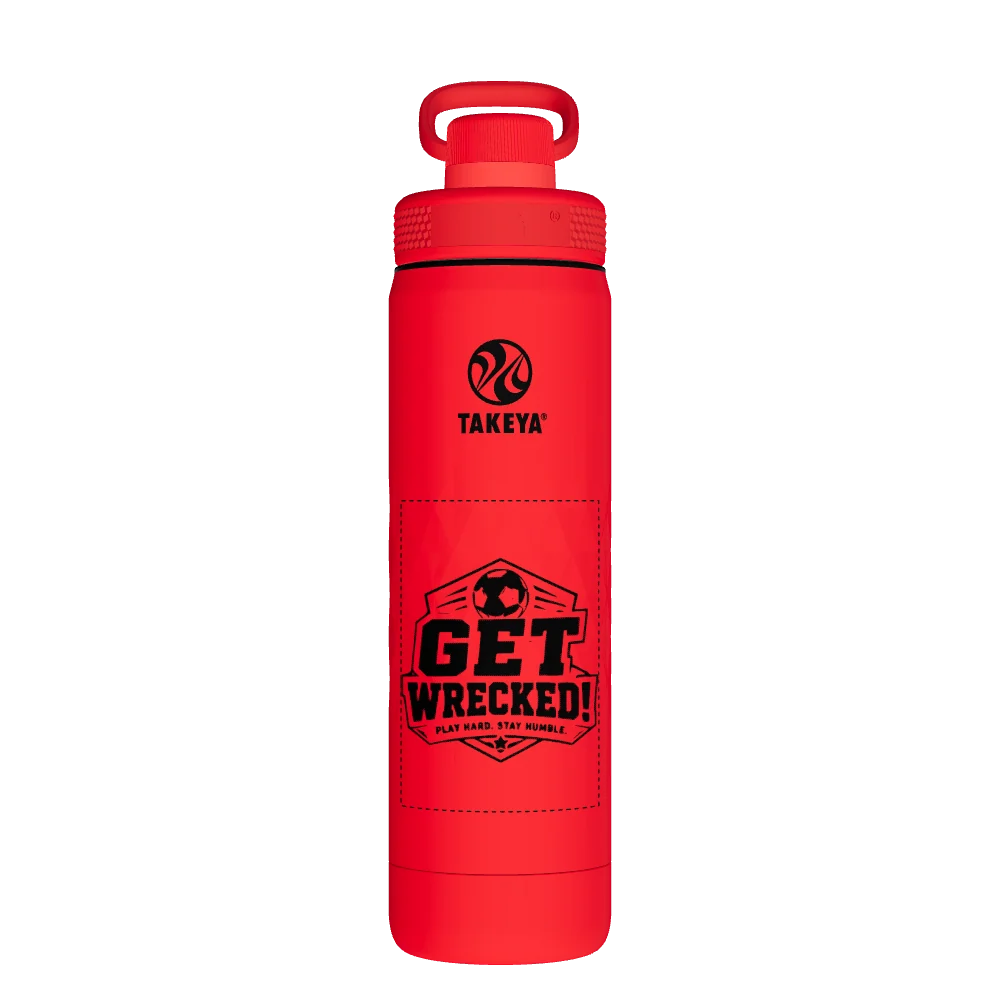 Takeya Sport Water Bottle - 22oz Crimson Spout - Model 51317-TAKEYA-SPORT-WATER-BOTTLE-CUSTOMIZED-286-22OZ-CRIMSON-SPOUT