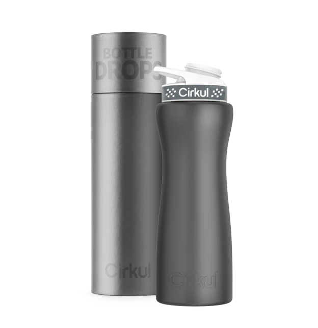 Cirkul Limited Edition: 22oz. Dark Titanium Stainless Steel Bottle & Lid