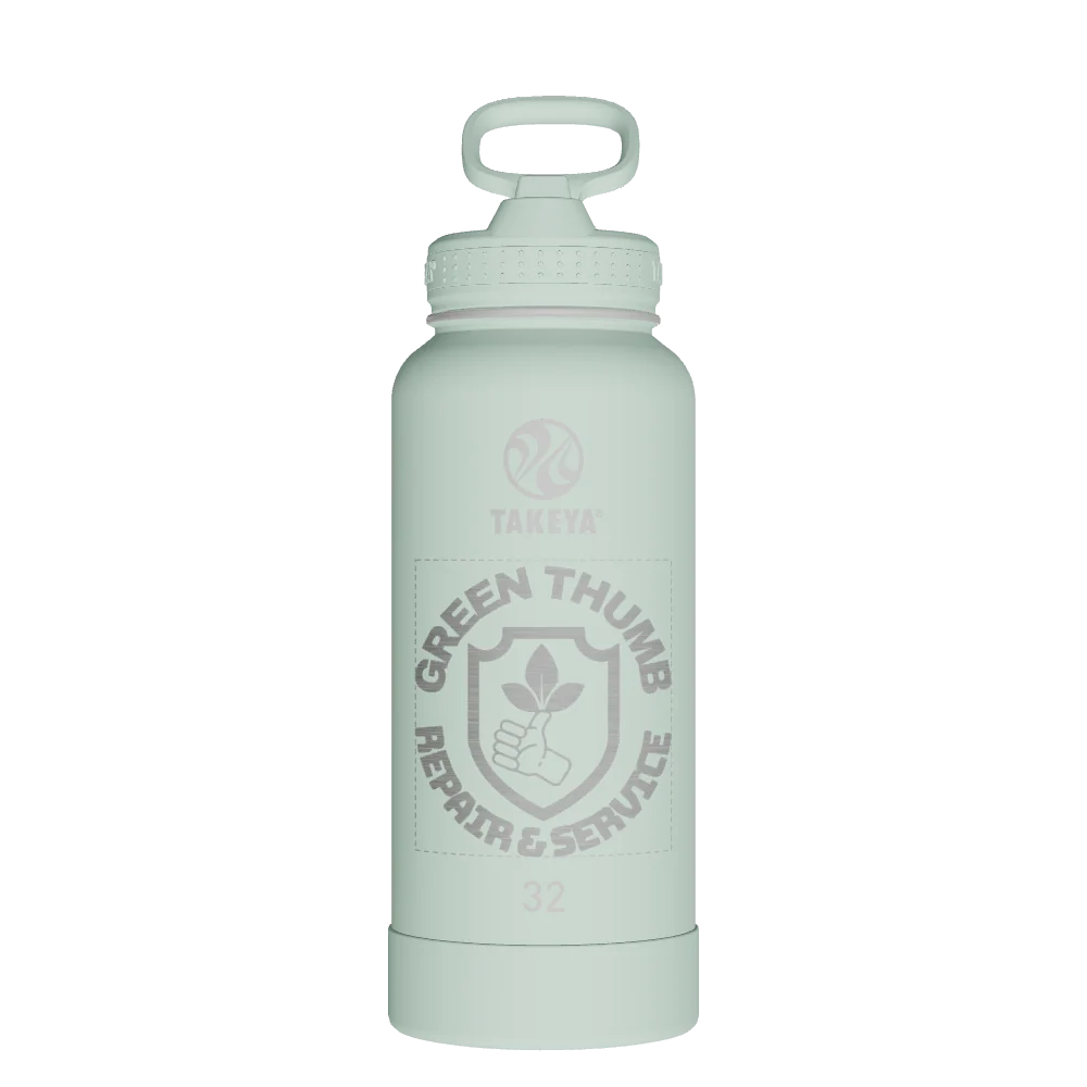 Takeya Actives Water Bottle With Straw Lid - 32oz Fresh Mint - Model 51245-TAKEYA-ACTIVES-WATER-BOTTLE-WITH-STRAW-LID-CUSTOMIZED-110-32OZ-FRESH-MINT