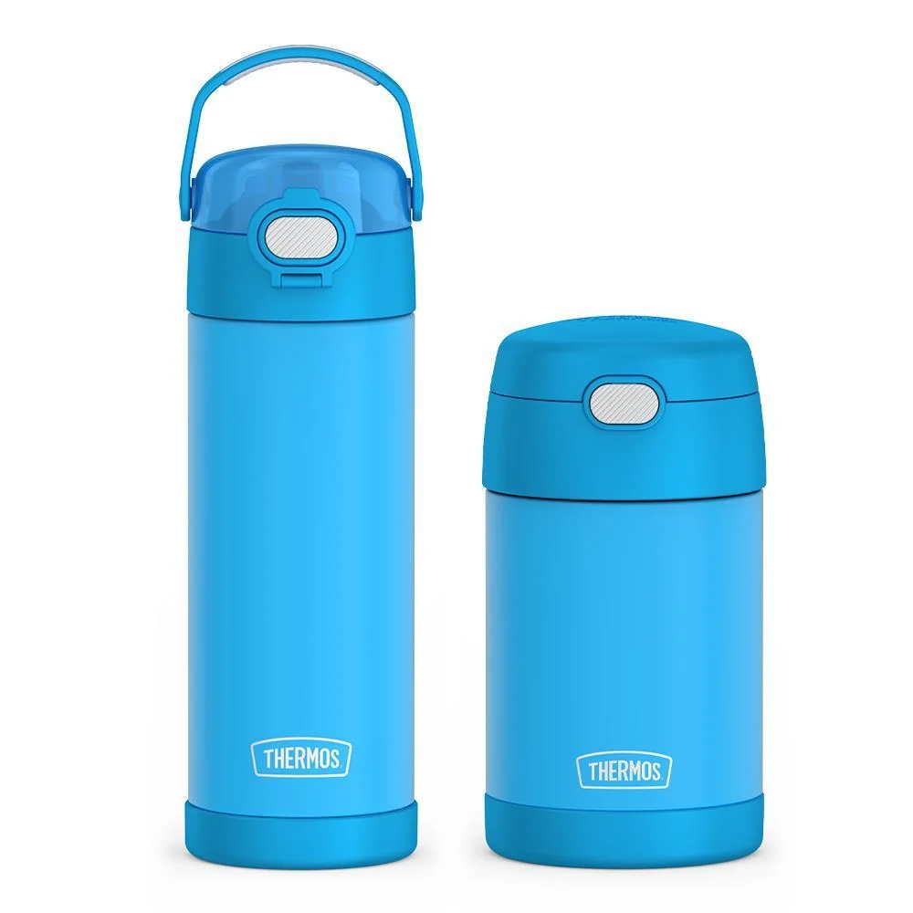 THERMOS 16oz FUNtainer® Water Bottle with Locking Lid & Food Jar Bundle - Electric Blue