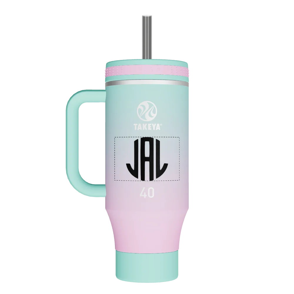 Takeya Straw Tumbler With Handle - 40oz Ombre Dream