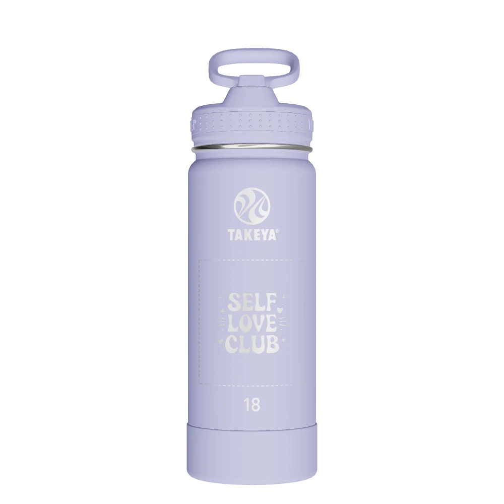 Takeya Actives Water Bottle With Straw Lid - 18oz Lavender Field - Model 51228-TAKEYA-ACTIVES-WATER-BOTTLE-WITH-STRAW-LID-CUSTOMIZED-79-18OZ-LAVENDER-FIELD