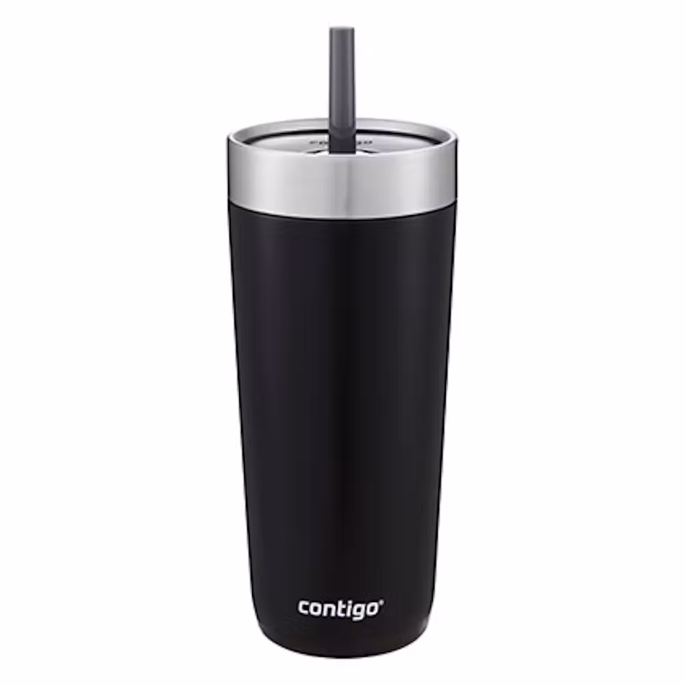 Contigo Luxe Stainless Steel Travel Tumbler with Spill-Proof Lid and Straw, 18oz