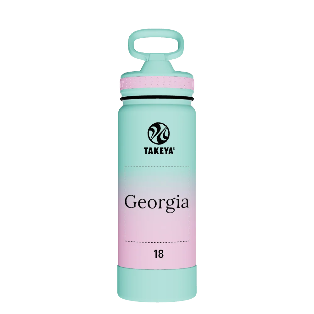 Takeya Actives Water Bottle With Straw Lid - 18oz Ombre Dream - Model 51392-TAKEYA-ACTIVES-WATER-BOTTLE-WITH-STRAW-LID-CUSTOMIZED-54-18OZ-OMBRE-DREAM