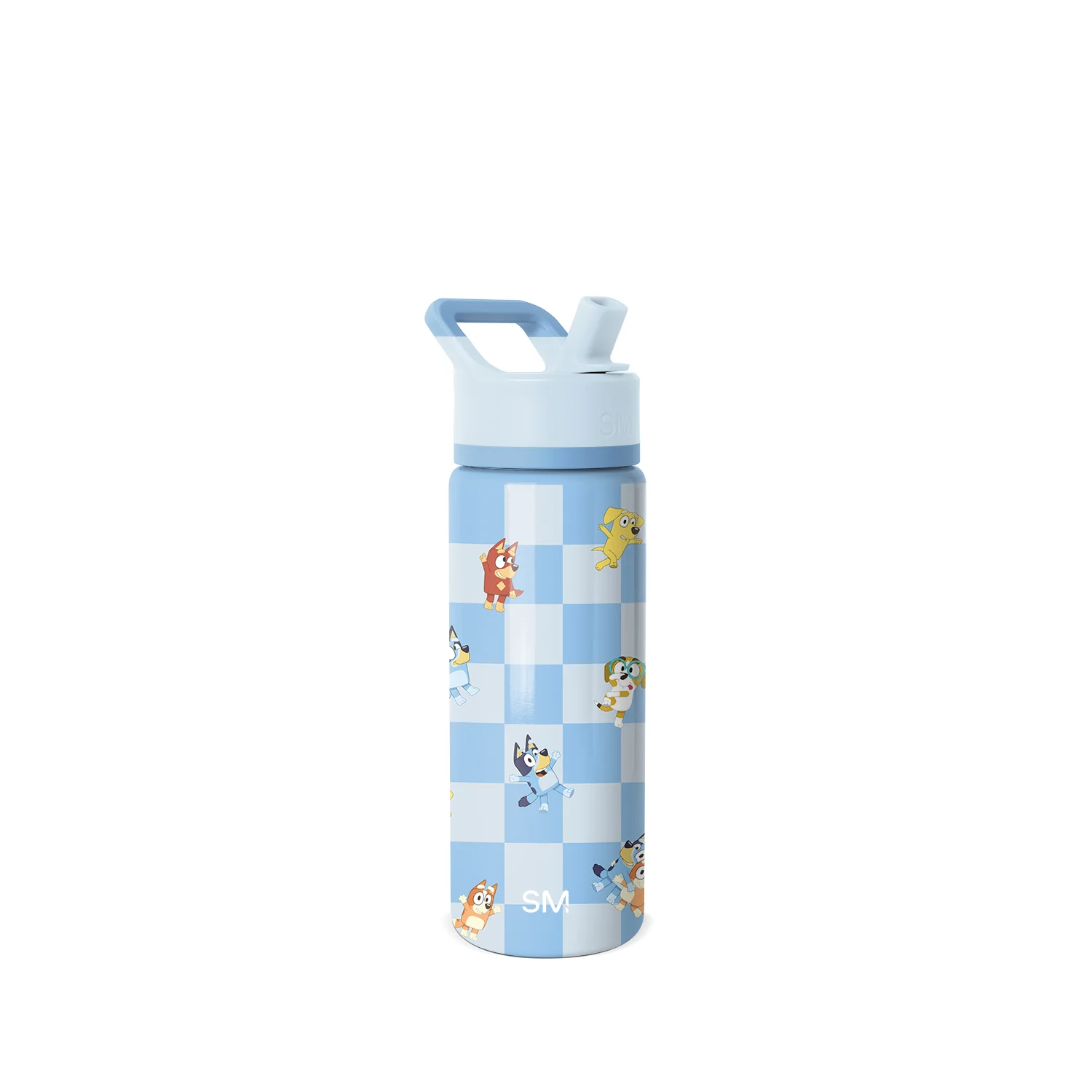 Simple Modern Summit Kids Water Bottle with Straw Lid - 18oz Bluey Checkmate