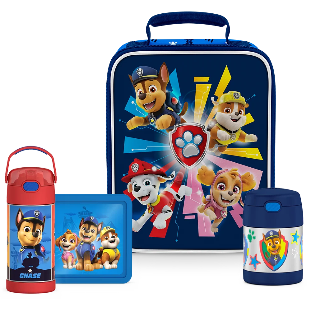 THERMOS Paw Patrol Bundle - Soft Lunch Box, 12oz FUNtainer® Water Bottle, 10oz FUNtainer® Food Jar & Hard Ice