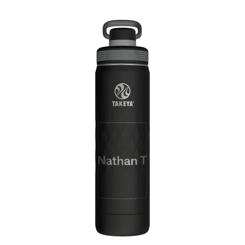 Takeya Sport Water Bottle - 22oz Obsidian Spout - Model 51315-TAKEYA-SPORT-WATER-BOTTLE-CUSTOMIZED-345-22OZ-OBSIDIAN-SPOUT