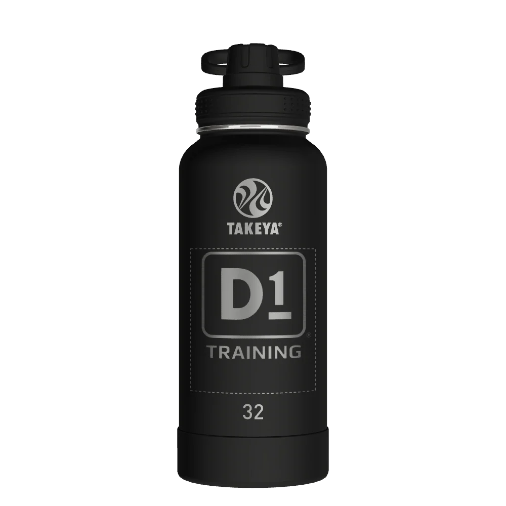 Takeya Actives Water Bottle With Spout Lid - 32oz Onyx - Model 51020-TAKEYA-ACTIVES-WATER-BOTTLE-WITH-SPOUT-LID-CUSTOMIZED-399-32OZ-ONYX