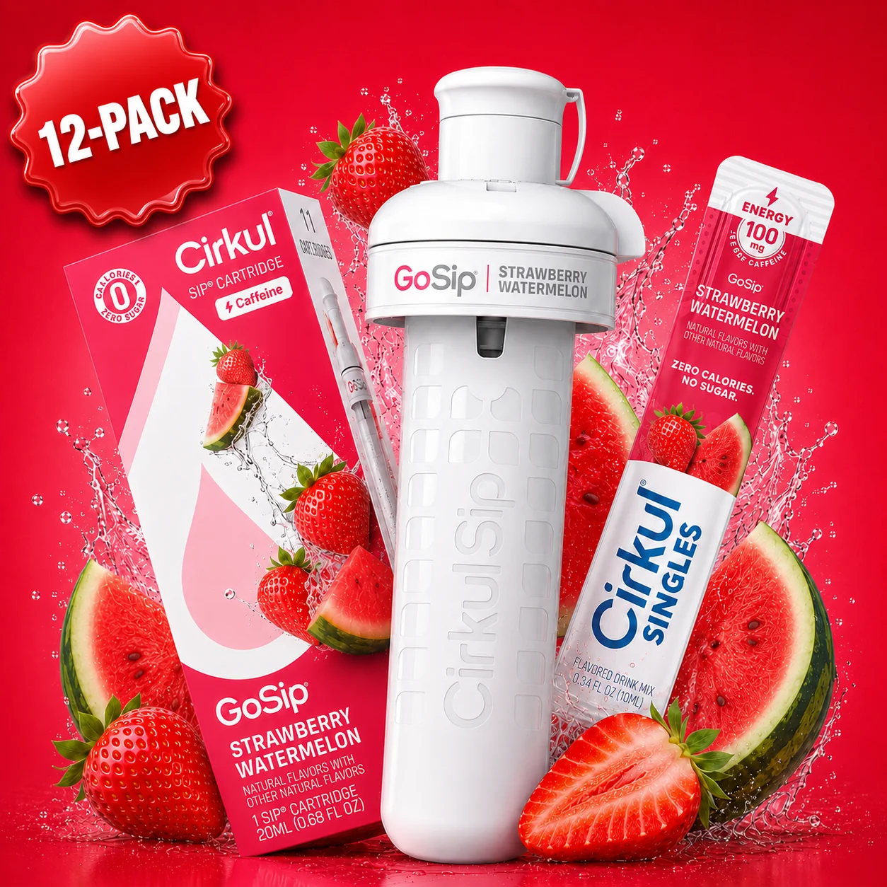 Cirkul 12 Pack GoSip Strawberry Watermelon