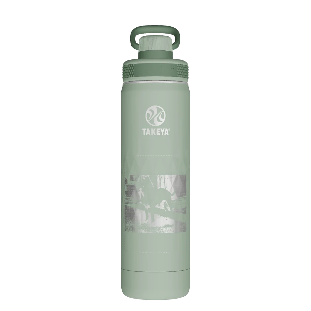 Takeya Sport Water Bottle - 22oz Eucalyptus Spout - Model 51318-TAKEYA-SPORT-WATER-BOTTLE-CUSTOMIZED-116-22OZ-EUCALYPTUS-SPOUT
