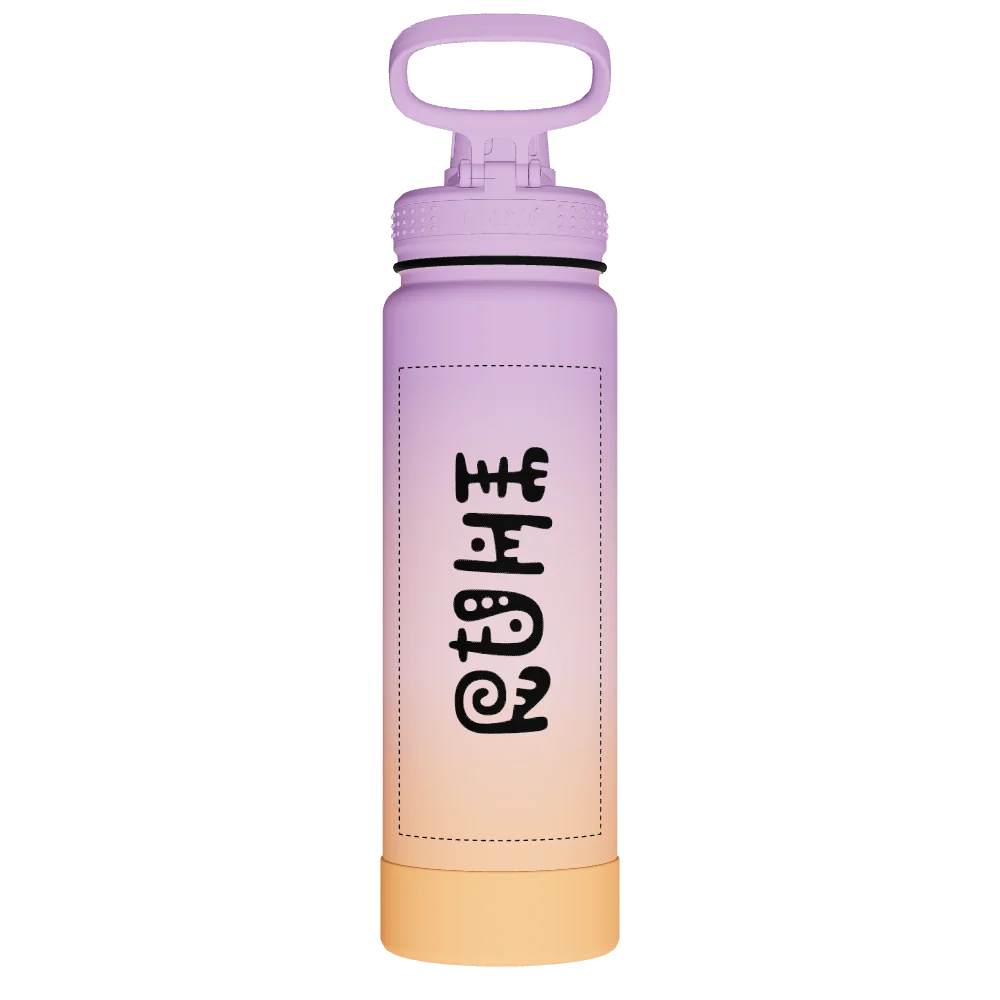 Takeya Actives Water Bottle With Spout Lid - 24oz Golden Hour - Model 51395-TAKEYA-ACTIVES-WATER-BOTTLE-WITH-SPOUT-LID-CUSTOMIZED-249-24OZ-GOLDEN-HOUR