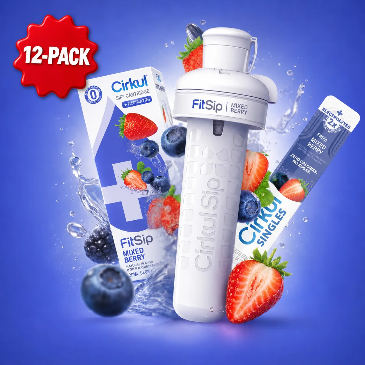 Cirkul 12-Pack FitSip® Mixed Berry + FREE 12-Pack
