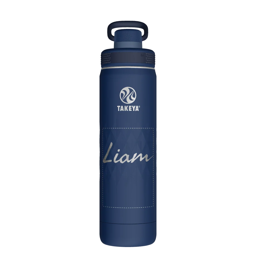 Takeya Sport Water Bottle - 22oz Indigo Spout - Model 51316-TAKEYA-SPORT-WATER-BOTTLE-CUSTOMIZED-20-22OZ-INDIGO-SPOUT