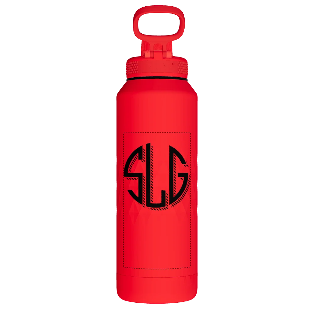 Takeya Sport Water Bottle - 40oz Crimson Spout - Model 51349-TAKEYA-SPORT-WATER-BOTTLE-CUSTOMIZED-262-40OZ-CRIMSON-SPOUT