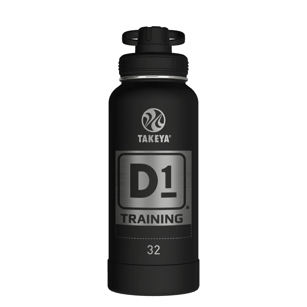 Takeya Actives Water Bottle With Spout Lid - 32oz Onyx - Model 51020-TAKEYA-ACTIVES-WATER-BOTTLE-WITH-SPOUT-LID-CUSTOMIZED-408-32OZ-ONYX