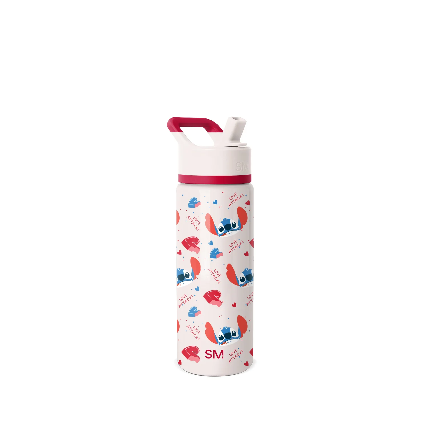 Simple Modern Summit Kids Water Bottle with Straw Lid - 18oz Stitch Love Attack